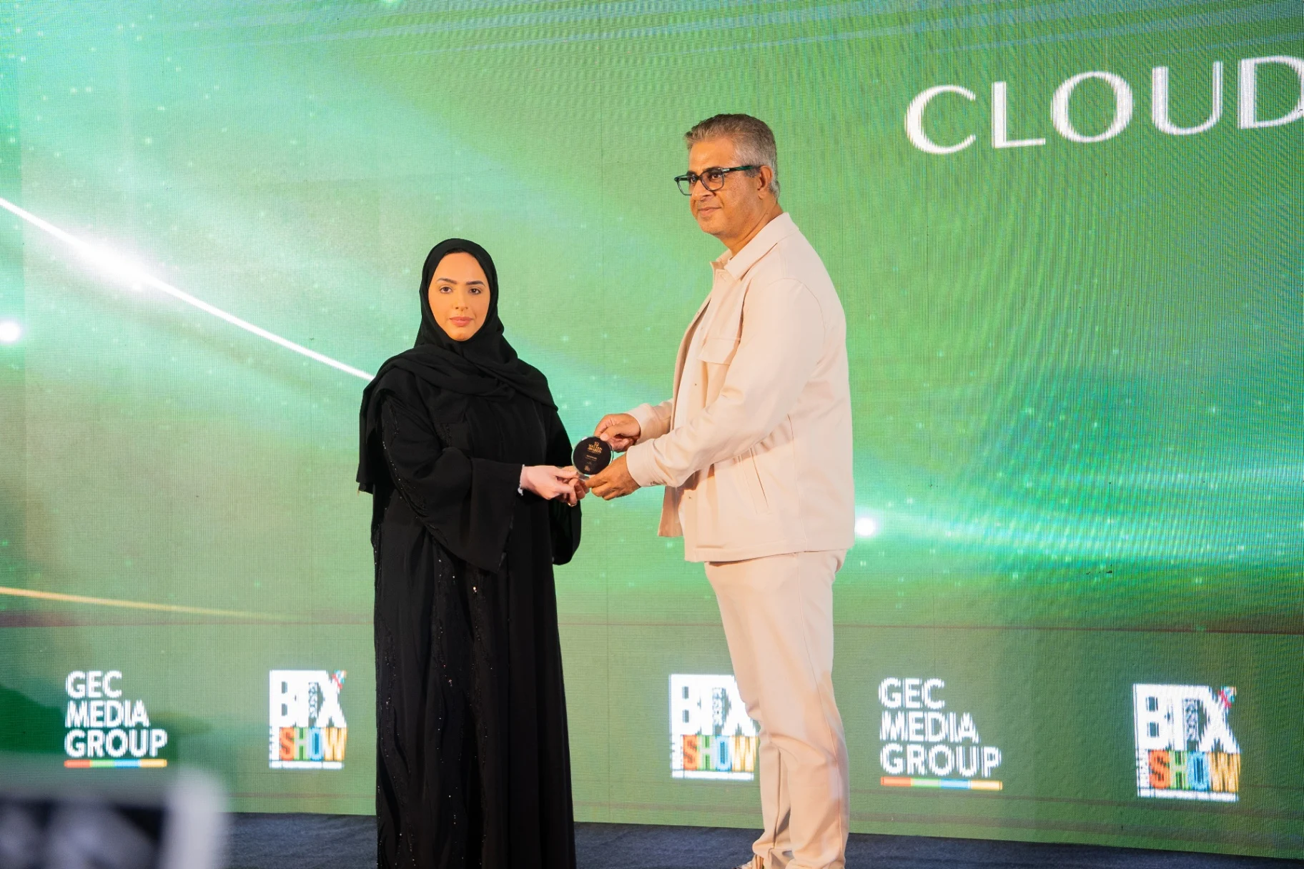 Receiving the CloudHost award